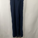 Size 10-12: Old Navy Blue/White Floral Ruffled Tank Romper