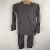 Size 3: Iksplor Grey Merino Wool 2pc Base Layers