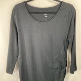 Size L: Isabel Three Quarter Sleeve Black Dress