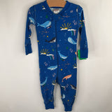 Size 12-18m (75): Hanna Andersson Blue Whale Print 1pc PJs