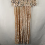 Size 9-10: Zara Golden Sequin Short Sleeve Romper