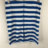 Size 10 (140): Hanna Andersson Blue/White Striped 2pc Shorty PJs -REDUCED