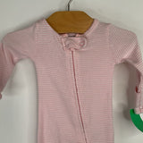 Size Premie: Carter's Pink/White Striped 1pc Footy PJs