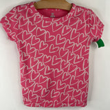 Size 8: Gap Pink/White Hearts 2pc Shorty PJs