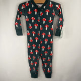 Size 18-24m (80): Hanna Andersson Green/Red Mushroom Print 1pc PJs