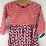 Size 18-24m: Tea Red Striped Floral Romper