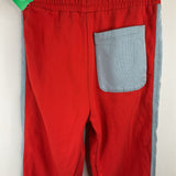 Size 6-7 (120): Hanna Andersson Red/Blue Striped Sweatpants