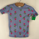Size 4 (100): Hanna Andersson Purple/Red Radish Print 2pc Shorty PJs