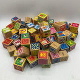 80pc Wooden ABC Numbers Blocks