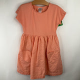 Size 6-7 (120): Hanna Andersson Orange Short Sleeve Dress