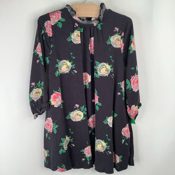 mini boden long sleeve dress Size 4-5: Mini Boden Black Roses Long Sleeve Dress