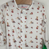 Size 9-12m: Magnetic Me White Reading Dog Print 1pc Footy PJs