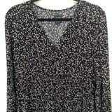 Size M: Gap Black/ White Flowers Long Sleeve Dress