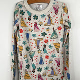 Size 10 (140): Hanna Andersson Creme Princess Print 2pc PJs