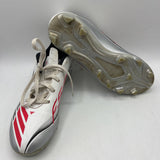 Size 3.5Y: Adidas Messi White/Grey/Red Lace-Up Soccer Cleats
