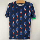 Size 10 (140): Hanna Andersson Blue Popsicle 2pc Shorty PJs