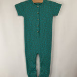 Size 18-24m: Kate Quinn Green/Blue Polka Dots Short Sleeve Romper