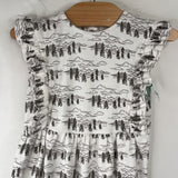 Size 18-24m: Kate Quinn White/Green Trees Shorty Romper