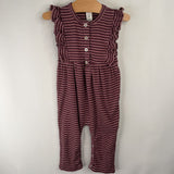 Size 18-24m: Kate Quinn Pink/Brown Striped Short Sleeve Romper