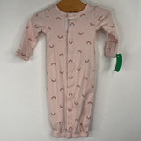 Size Premie: Gerber Pink Rainbow 1pc Nighty PJs