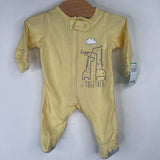 Size Premie: Gerber Yellow Giraffes 1pc Footy PJs