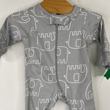 Size Premie: Gerber Grey Elephants 1pc Footy PJs