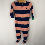 Size 6-9m: Gap Blue/Pink Striped 1pc Footy PJs