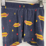 Size 2 (80/85): Hanna Andersson Blue Hot Dog Print 2pc Shorty PJs