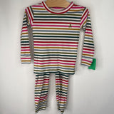 Size 3: Gap White/Colorful Striped 2pc PJs