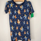 Size 9-10: Little Sleepies Blue Bluey Print Short Sleeve 2pc PJs