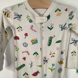 Size 2 (85): Hanna Andersson White Bugs Print 1pc PJs