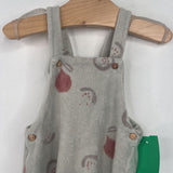 Size 3-6m: Zara Green Fig Print Terry Cloth Tank Romper