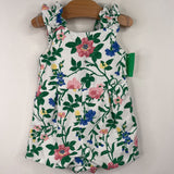 Size 6-12m: Janie & Jack White Floral Tank Shorty Romper