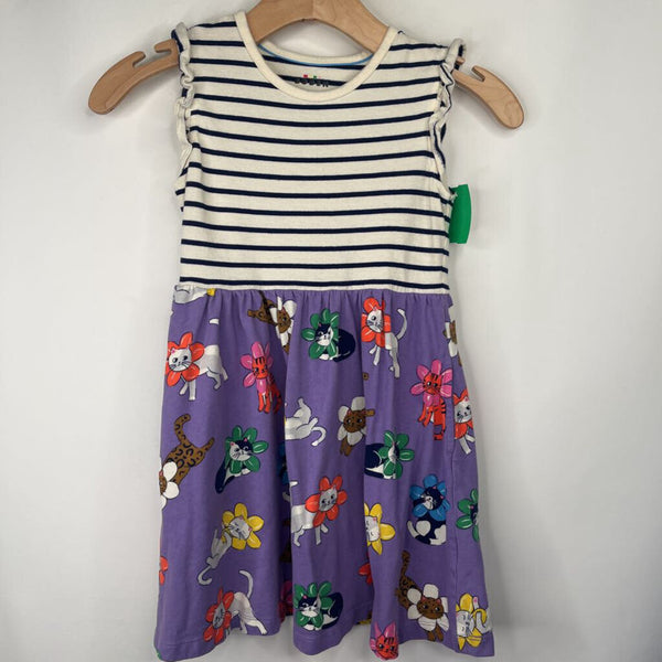 Size 7-8: Mini Boden Blue/White Striped Flower Cats Tank Dress Beanstalk Children's Resale Size 7-8: Mini Boden Blue/White Striped Flower Cats Tank Dress Beanstalk Children's Resale