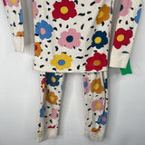 Size 4 (100): Hanna Andersson White/Colorful Floral 2pc PJs