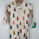 Size 12-18m (75): Hanna Andersson White/Colorful Trees 1pc PJs