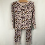 Size 5: Quince Pink/Purple Floral Print 2pc PJs