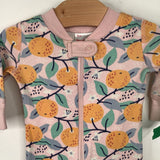Size 0-3m (50): Hanna Andersson Pink Orange Print 1pc PJs