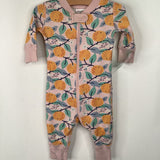 Size 0-3m (50): Hanna Andersson Pink Orange Print 1pc PJs