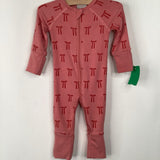 Size NB: Hanna Andersson Pink/Red Bows 1pc PJs