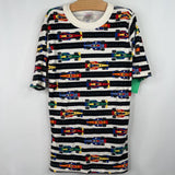 Size 14-16 (160): Hanna Andersson Blue Racecar Print 2pc Shorty PJs