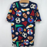 Size 14-16 (160): Hanna Andersson Blue Sports Print 2pc Shorty PJs