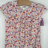 Size 18m: Zutano White/Pink Floral Shorty Romper