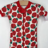 Size 18-24m (80): Hanna Andersson White/Red Strawberries 1pc Shorty PJs