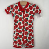 Size 18-24m (80): Hanna Andersson White/Red Strawberries 1pc Shorty PJs