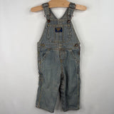 Size 18m: Osh Kosh B'Gosh Blue/White Striped Overalls
