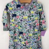 Size 9-12m: Tea Grey/Purple Nature Long Sleeve Romper