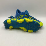 Size 1Y: Dream Pairs Green/Blue Lace-Up Soccer Cleats