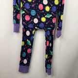 Size 14: Lands End Black Purple Space Print 2pc PJs