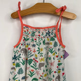 Size 12-18m: White Colorful Animal Floral Tank Romper